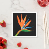 Serviette En Papier Oiseau du Paradis Noir (En situation)