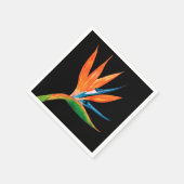 Serviette En Papier Oiseau du Paradis Noir (Coin)