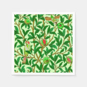 Serviette En Papier Oiseau et grenade Art Nouveau, Vert citron (Devant)