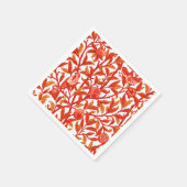 Serviette En Papier Oiseau & grenade Art Nouveau, Mandarin Orange (Coin)