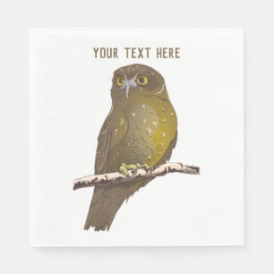 Serviette En Papier Oiseau Morepork RURU NZ
