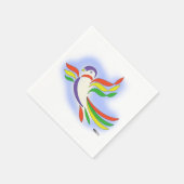 Serviette En Papier Oiseau stylisé Pigeon (Coin)