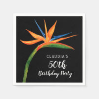 Oiseau tropical du Paradis Fête d'Anniversaire Bot