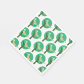 Serviette En Papier Oiseau vert et arbre Motif Nature inspirée (Coin)