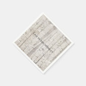 Serviette En Papier Oiseaux blancs rustiques (Coin)