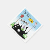Serviette En Papier Oiseaux Chats Jardin Merci (Coin)