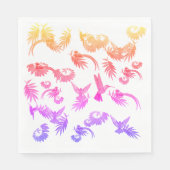 Serviette En Papier Oiseaux Ciel (Devant)