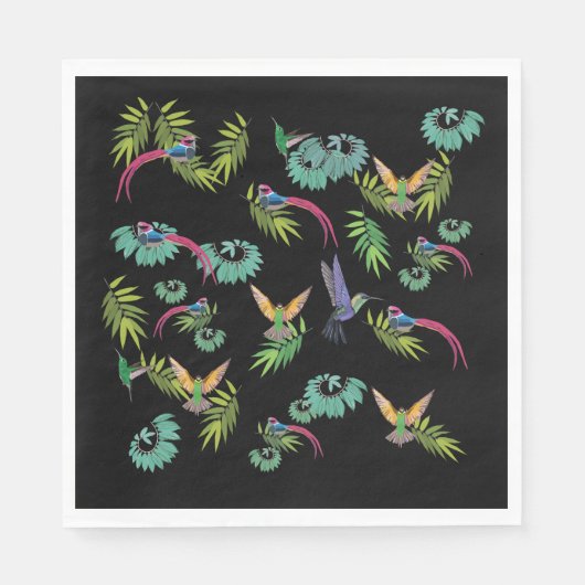 Serviette En Papier Oiseaux Ciel (Devant)