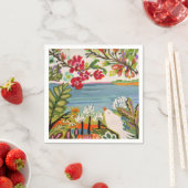 Serviette En Papier Oiseaux dans le jardin (En situation)