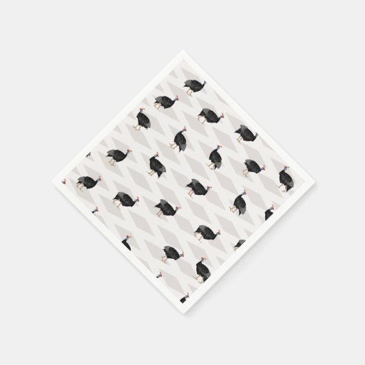 Serviette En Papier Oiseaux de Guinée (Coin)