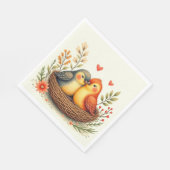 Serviette En Papier Oiseaux de l'amour (Coin)