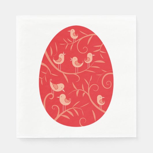Serviette En Papier Oiseaux de Pâques (Devant)