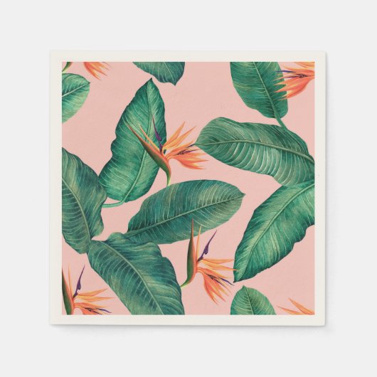 Serviette En Papier Oiseaux de Paradise Napkin (Devant)