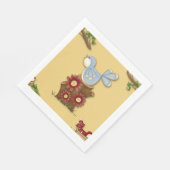 Serviette En Papier Oiseaux de printemps (Coin)