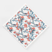 Serviette En Papier Oiseaux de titane, branches de neige hivernale, ra (Coin)