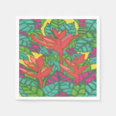 Serviette En Papier Oiseaux du paradis tropical (Devant)