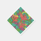 Serviette En Papier Oiseaux du paradis tropical (Coin)