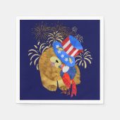 SERVIETTE EN PAPIER OISEAUX D'UNE PÈRE - PAPIER NAPKINS (Devant)