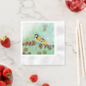 Serviette En Papier Oiseaux et baies (En situation)