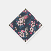 Serviette En Papier Oiseaux et fleurs (Coin)