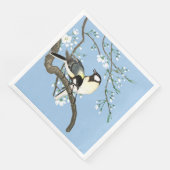 Serviette En Papier Oiseaux et fleurs de cerisiers Ohara Koson (Coin)