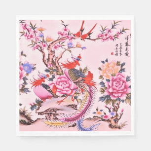 Serviette En Papier Oiseaux floraux chinois traditionnels Chinois Chin
