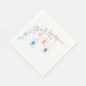 Serviette En Papier Oiseaux Gourmands En Cages Napkins (Coin)