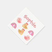Serviette En Papier Oiseaux Mignons Doux (Coin)