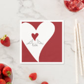 Serviette En Papier Oiseaux modernes simples personnalisés en amour Co (En situation)