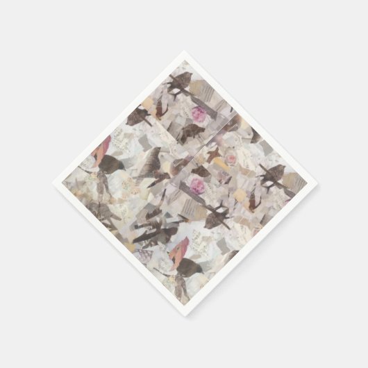 Serviette En Papier Oiseaux & Musique Papier Collage Papier serviettes (Coin)
