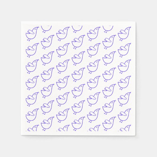 Serviette En Papier Oiseaux pacifiques (Devant)