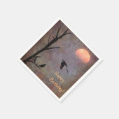 Serviette En Papier Oiseaux peintres Anniversaire (Coin)