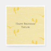 Serviette En Papier Oiseaux sur un fil (Devant)