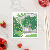 Serviette En Papier Oiseaux tropicaux et Plantes (En situation)