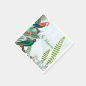 Serviette En Papier Oiseaux tropicaux Perroquets et feuillage (Coin)