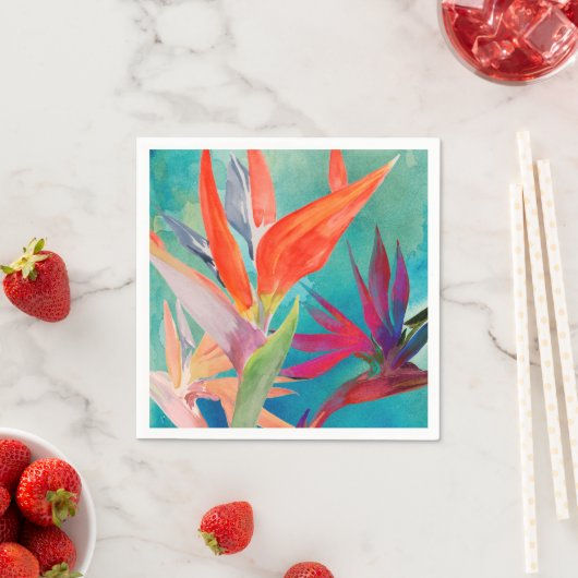 Serviette En Papier Oiseaux vivants du paradis (En situation)