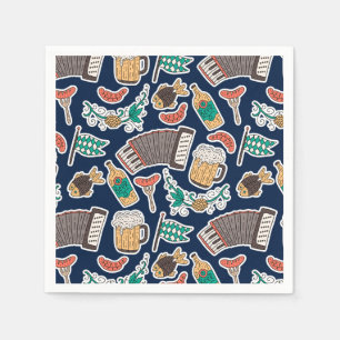 Serviette En Papier Oktoberfest Allemagne Bière Festival Plaques papie