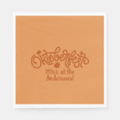 Serviette En Papier Oktoberfest Année Nom Texte Brown au déjeuner (Devant)