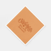 Serviette En Papier Oktoberfest Année Nom Texte Brown au déjeuner (Coin)