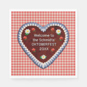 Serviette En Papier Oktoberfest Heart (personnalisable) (Devant)