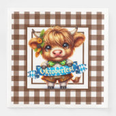 Serviette En Papier Oktoberfest Highland Cow (Devant)
