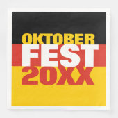 Serviette En Papier Oktoberfest Octoberfest drapeau allemand (Devant)