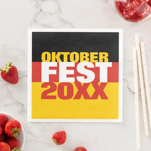 Serviette En Papier Oktoberfest Octoberfest drapeau allemand (En situation)
