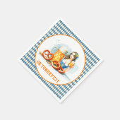 Serviette En Papier Oktoberfest Party Avec Bière Et Pretzels ai (Coin)