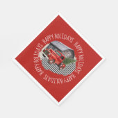 Serviette En Papier Old Barn With Red Truck Paper Napkin (Coin)