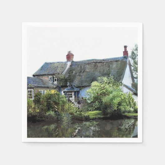 SERVIETTE EN PAPIER OLD ENGLAND COTTAGE (Devant)