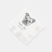 Serviette En Papier Old English Bulldog Boisson Personnalisé Sur Moi (Coin)