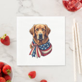 Serviette En Papier Old Glory Golden Retriever Vintage Shirt 2 (En situation)
