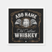 Serviette En Papier Old Moonshine Whiskey Étiquette AJOUTER PHOTO Nom  (Devant)