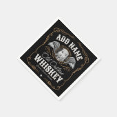 Serviette En Papier Old Moonshine Whiskey Étiquette AJOUTER PHOTO Nom  (Coin)